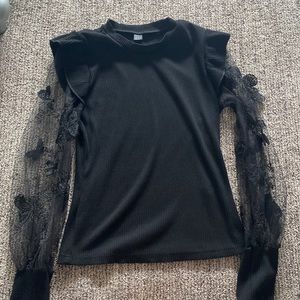 Black Mesh butterfly sleeve